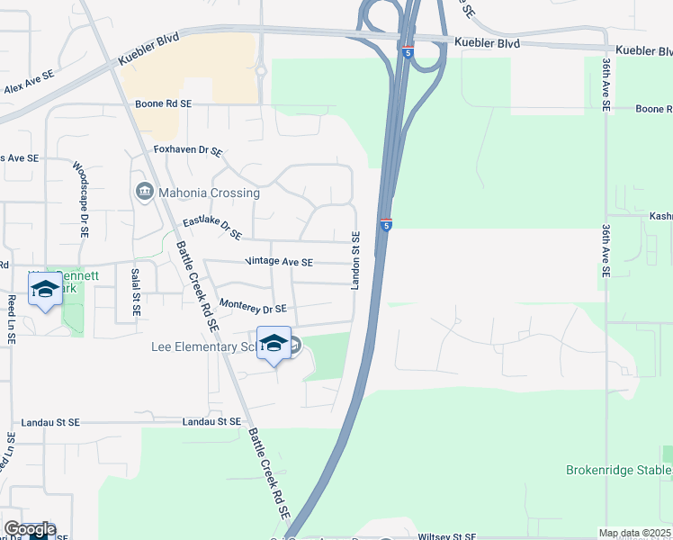 map of restaurants, bars, coffee shops, grocery stores, and more near 2953 Bridgeport Avenue Southeast in Salem