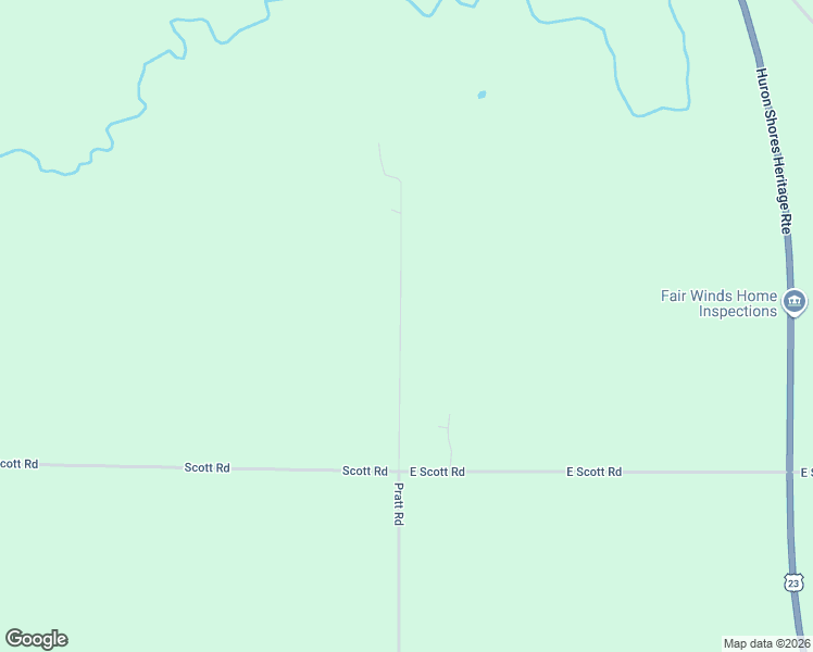 map of restaurants, bars, coffee shops, grocery stores, and more near 13540 Pratt Road in Alpena County