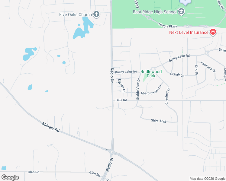 map of restaurants, bars, coffee shops, grocery stores, and more near 4935 Radio Drive in Woodbury