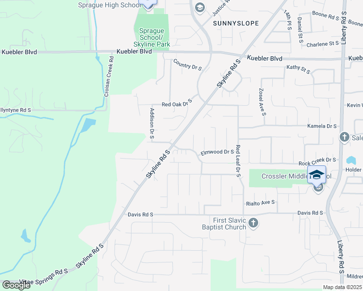 map of restaurants, bars, coffee shops, grocery stores, and more near 2150 Maplewood Drive South in Salem