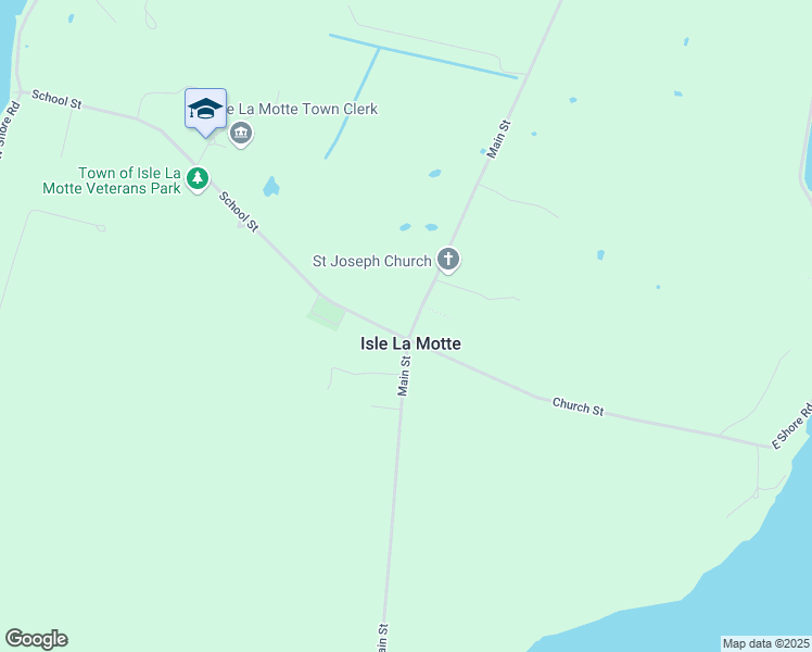 map of restaurants, bars, coffee shops, grocery stores, and more near 2304 Main Street in Isle La Motte