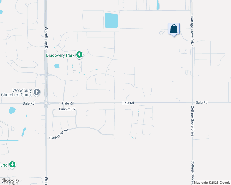 map of restaurants, bars, coffee shops, grocery stores, and more near 10550 Dale Road in Woodbury