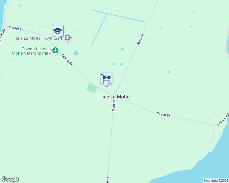 map of restaurants, bars, coffee shops, grocery stores, and more near 2304 Main Street in Isle La Motte