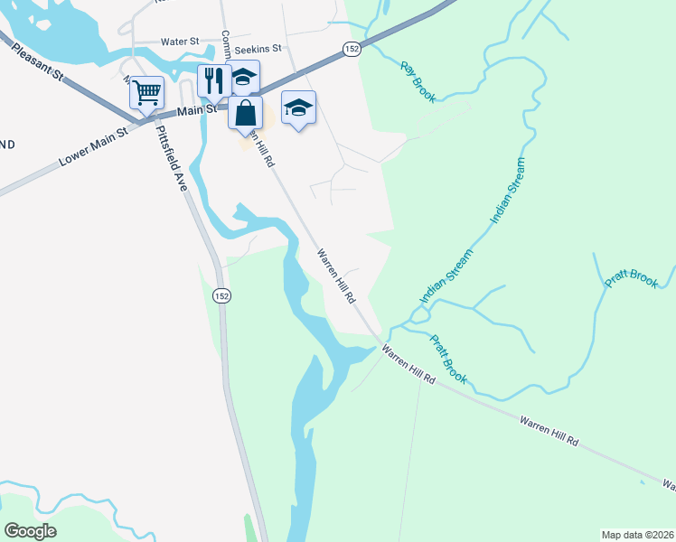 map of restaurants, bars, coffee shops, grocery stores, and more near 1043 Maine 151 in Palmyra