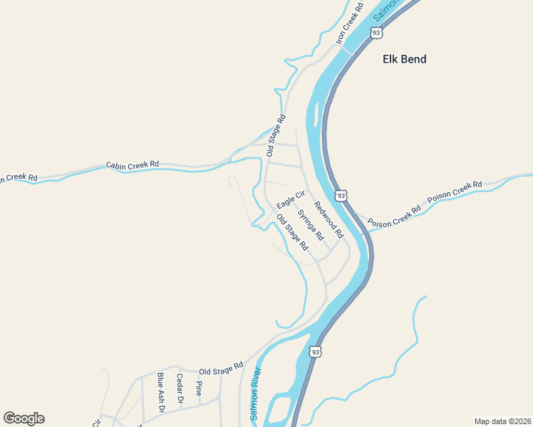 map of restaurants, bars, coffee shops, grocery stores, and more near 293 Old Stage Road in Salmon