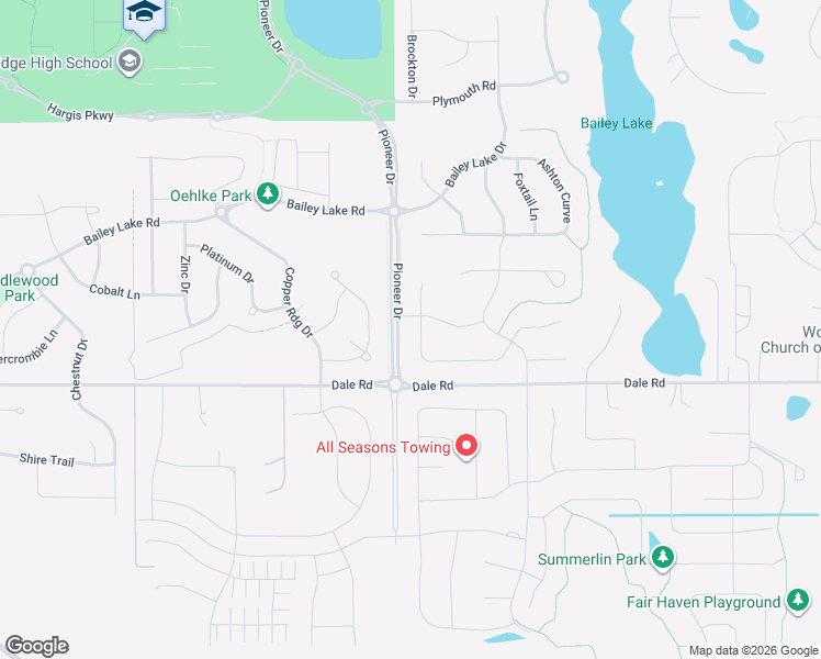 map of restaurants, bars, coffee shops, grocery stores, and more near 9062 Red Oak Trail in Woodbury