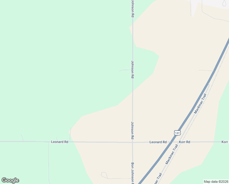 map of restaurants, bars, coffee shops, grocery stores, and more near 10512 Johnson Road in Mancelona