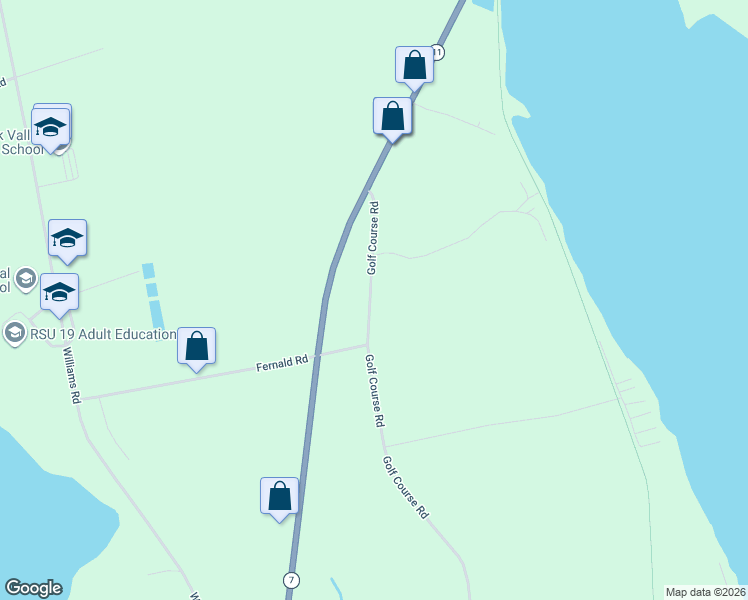 map of restaurants, bars, coffee shops, grocery stores, and more near 298 Golf Course Road in Newport