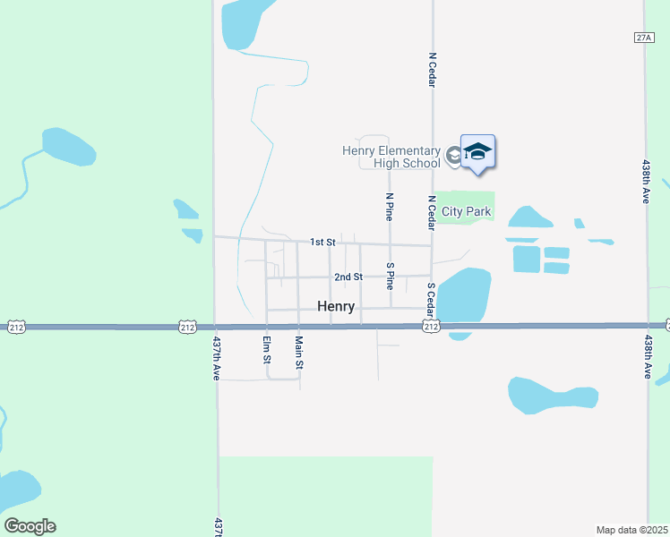 map of restaurants, bars, coffee shops, grocery stores, and more near 100-102 Oak Street in Henry
