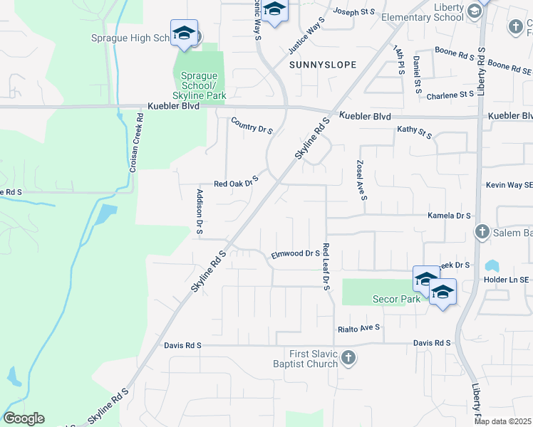 map of restaurants, bars, coffee shops, grocery stores, and more near 5301 Nestucca Court South in Salem
