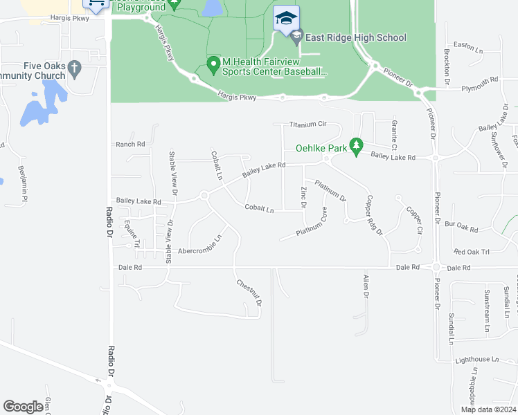 map of restaurants, bars, coffee shops, grocery stores, and more near Cobalt Lane in Woodbury