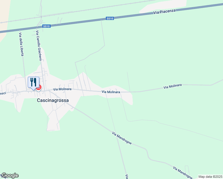 map of restaurants, bars, coffee shops, grocery stores, and more near 35 Via Molinara in Provincia di Alessandria