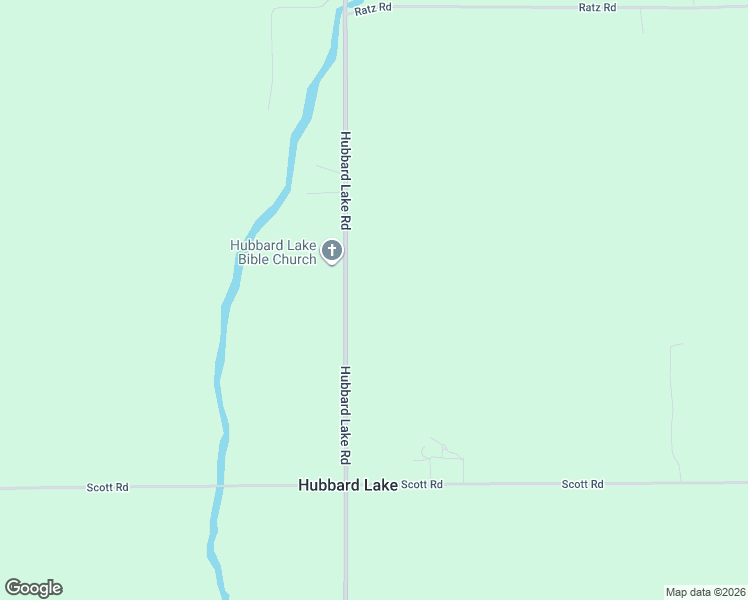 map of restaurants, bars, coffee shops, grocery stores, and more near 13501-13647 Hubbard Lake Road in Hubbard Lake