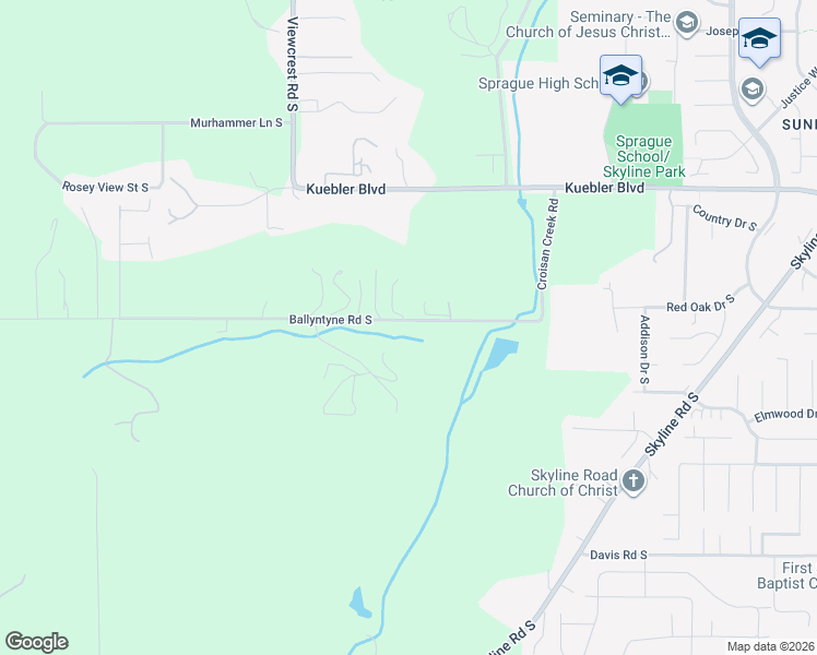 map of restaurants, bars, coffee shops, grocery stores, and more near 5215 Little Springs Lane South in Salem