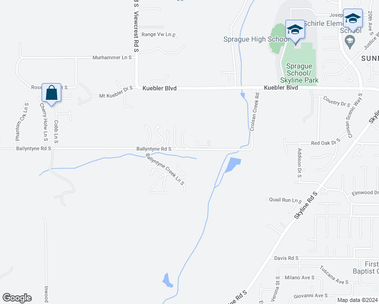 map of restaurants, bars, coffee shops, grocery stores, and more near 5215 Little Springs Lane South in Salem