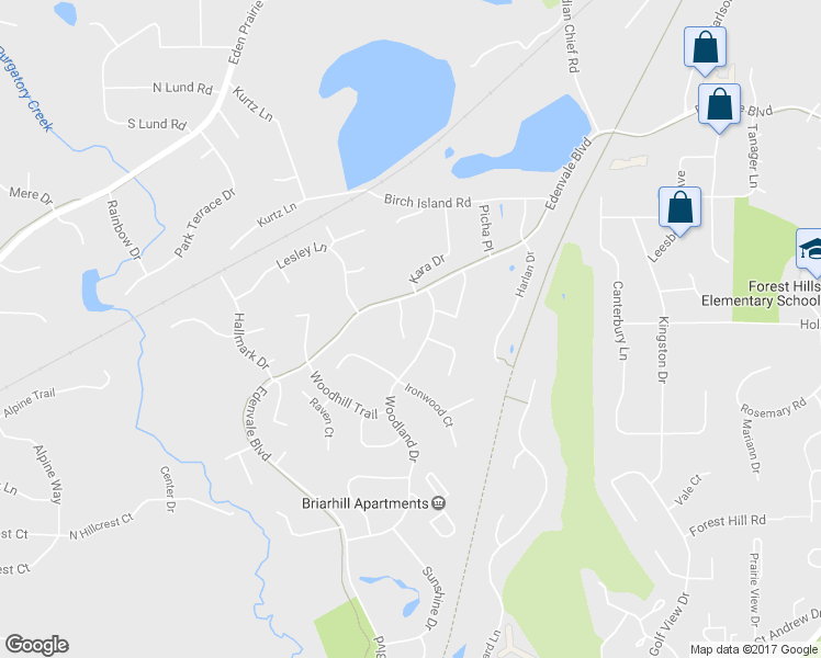 map of restaurants, bars, coffee shops, grocery stores, and more near 6775 Marsh Ridge Court in Eden Prairie
