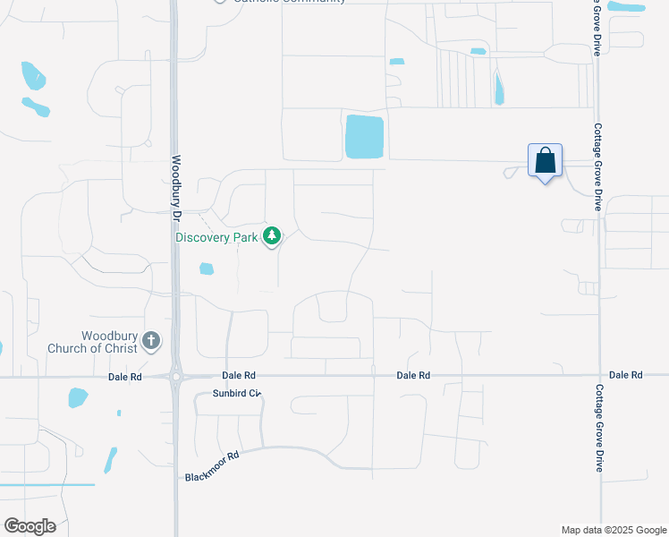 map of restaurants, bars, coffee shops, grocery stores, and more near 10350 Dale Road in Woodbury