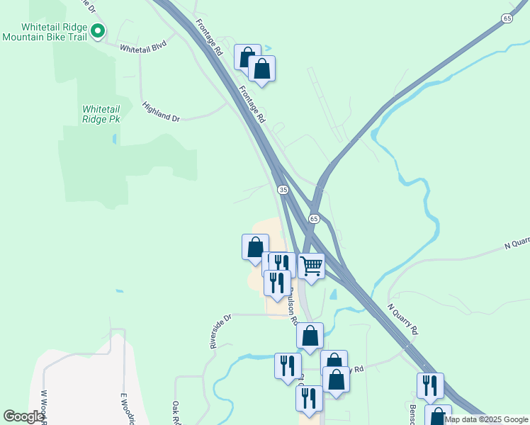 map of restaurants, bars, coffee shops, grocery stores, and more near 134 Paulson Road in River Falls