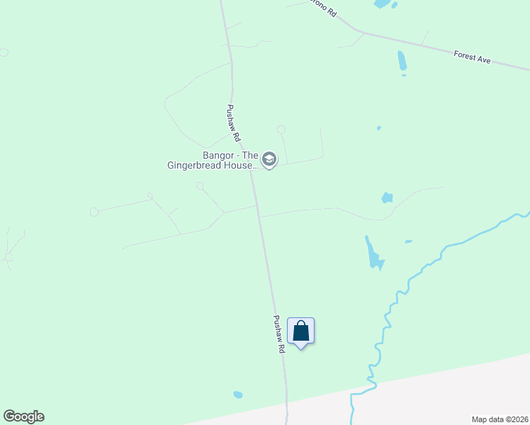 map of restaurants, bars, coffee shops, grocery stores, and more near Porcupine Lane in Glenburn