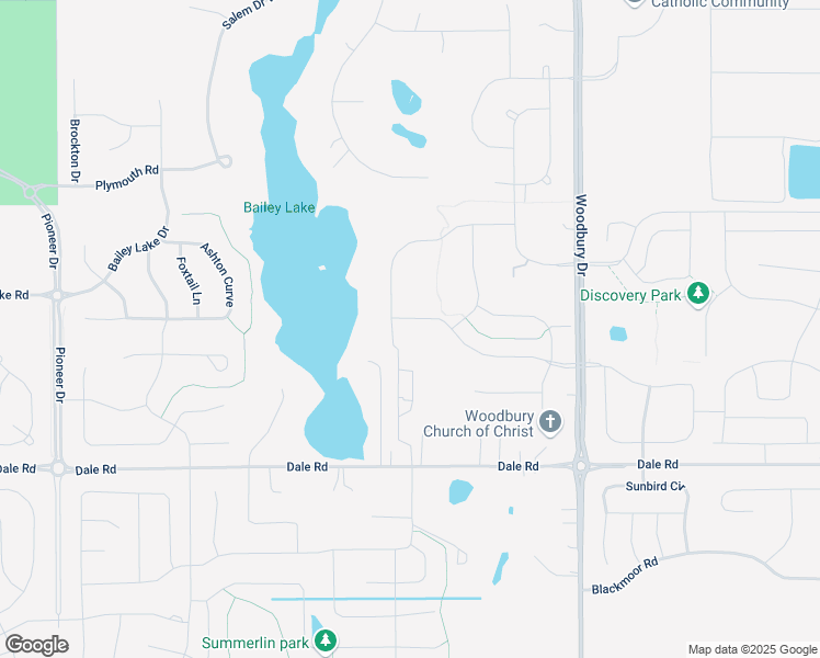 map of restaurants, bars, coffee shops, grocery stores, and more near 9860 Arrowwood Trail in Woodbury