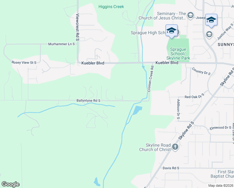 map of restaurants, bars, coffee shops, grocery stores, and more near 5215 Little Springs Lane South in Salem