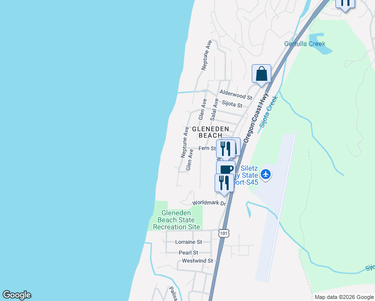 map of restaurants, bars, coffee shops, grocery stores, and more near 6765 Glen Avenue in Lincoln Beach