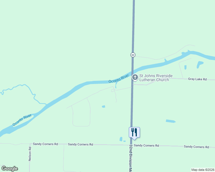 map of restaurants, bars, coffee shops, grocery stores, and more near 9776 Gray Lake Road in Gillett