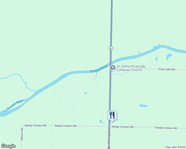 map of restaurants, bars, coffee shops, grocery stores, and more near 9776 Gray Lake Road in Gillett