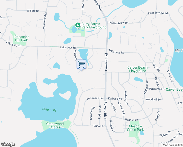 map of restaurants, bars, coffee shops, grocery stores, and more near 6695 Mulberry Circle East in Chanhassen