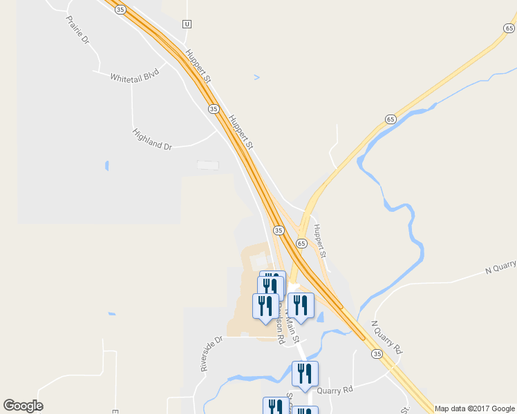 map of restaurants, bars, coffee shops, grocery stores, and more near 232 Paulson Road in River Falls
