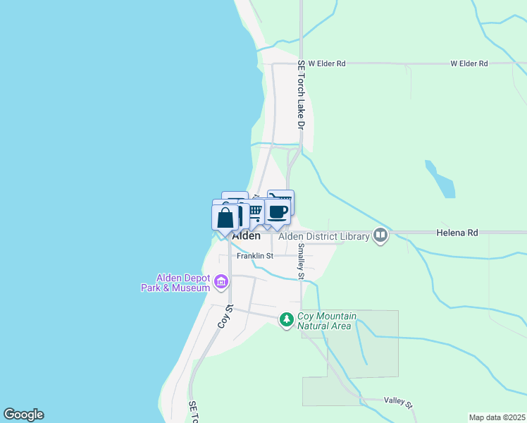 map of restaurants, bars, coffee shops, grocery stores, and more near in Alden