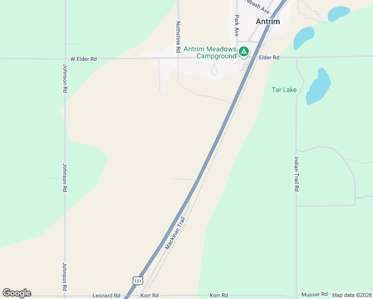 map of restaurants, bars, coffee shops, grocery stores, and more near 10383 U.S. 131 in Mancelona