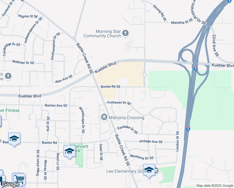 map of restaurants, bars, coffee shops, grocery stores, and more near 5095 Cultus Avenue Southeast in Salem