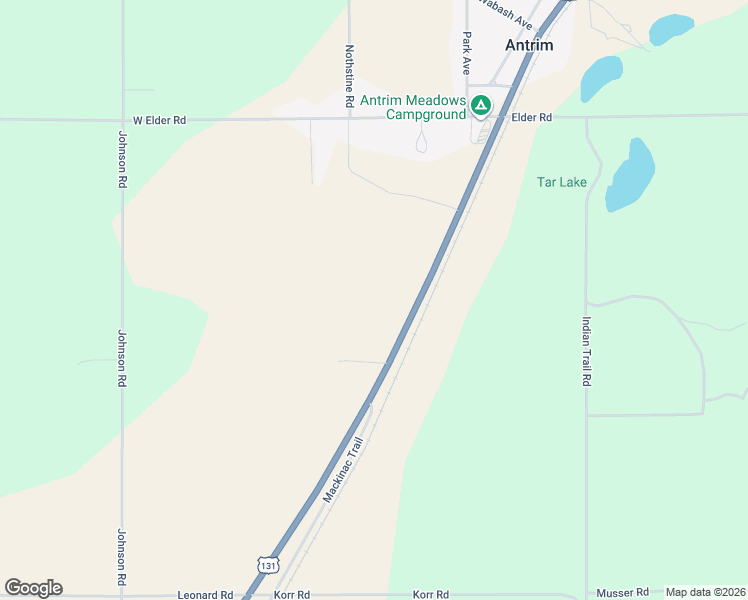 map of restaurants, bars, coffee shops, grocery stores, and more near 10383 U.S. 131 in Mancelona