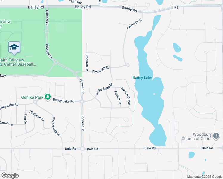 map of restaurants, bars, coffee shops, grocery stores, and more near 4463 Ashton Curve in Woodbury