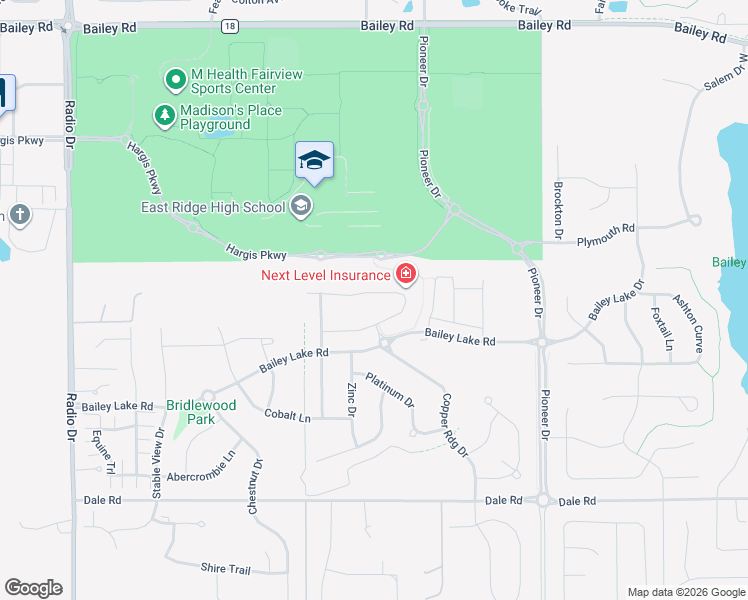 map of restaurants, bars, coffee shops, grocery stores, and more near 8522 Titanium Circle in Woodbury