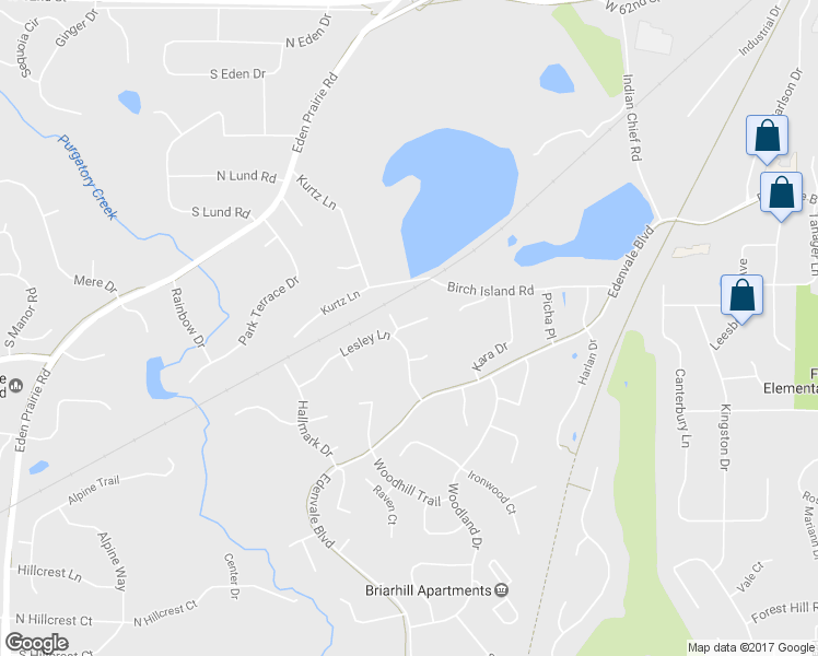 map of restaurants, bars, coffee shops, grocery stores, and more near 15158 Lesley Lane in Eden Prairie