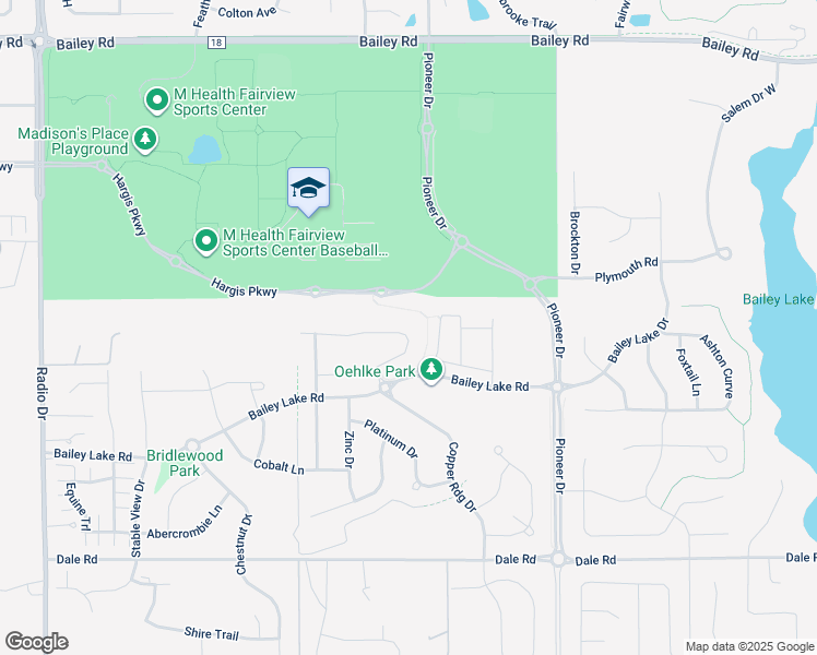 map of restaurants, bars, coffee shops, grocery stores, and more near 8534 Titanium Circle in Woodbury