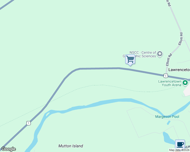 map of restaurants, bars, coffee shops, grocery stores, and more near 10916 Highway 1 in Annapolis County