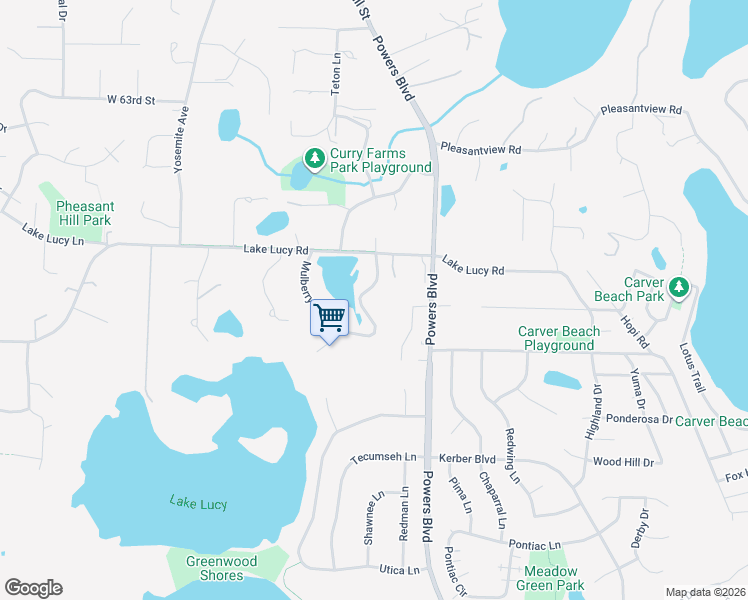 map of restaurants, bars, coffee shops, grocery stores, and more near 6665 Mulberry Circle East in Chanhassen
