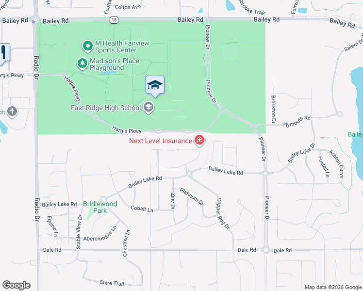 map of restaurants, bars, coffee shops, grocery stores, and more near 8522 Titanium Circle in Woodbury