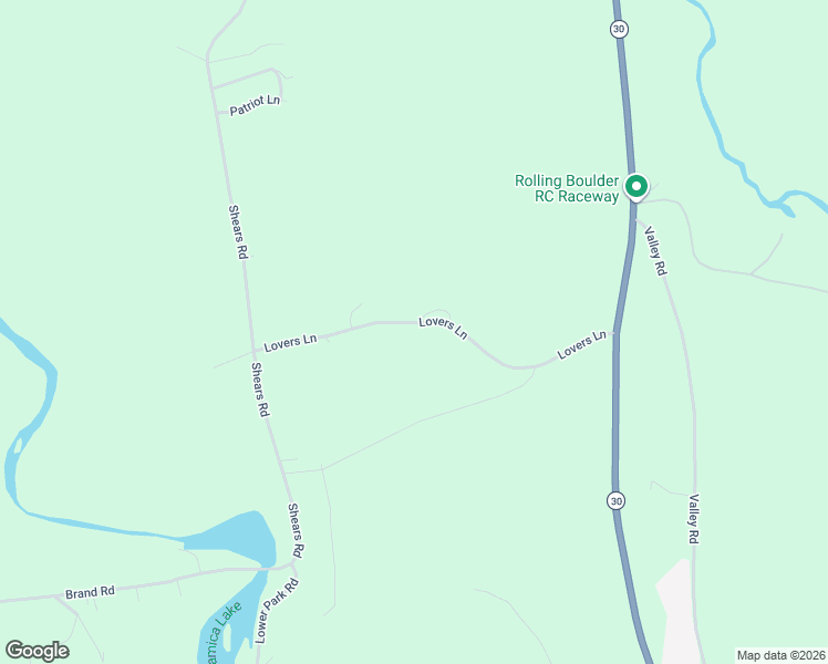 map of restaurants, bars, coffee shops, grocery stores, and more near 65 Lovers Lane in Malone