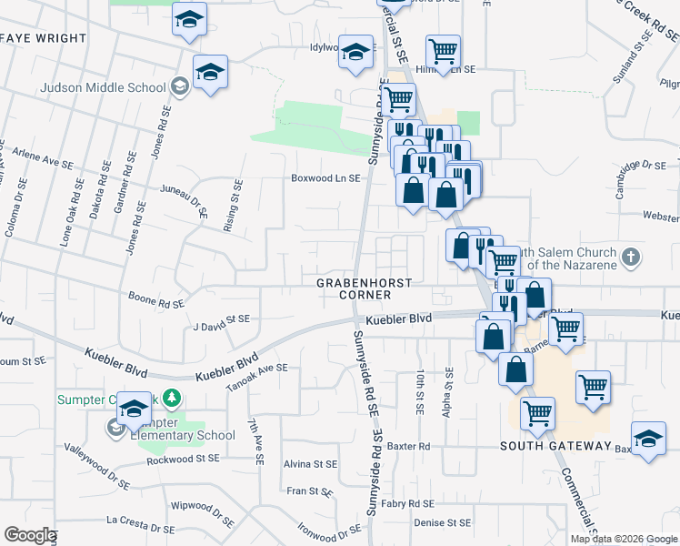 map of restaurants, bars, coffee shops, grocery stores, and more near in Salem