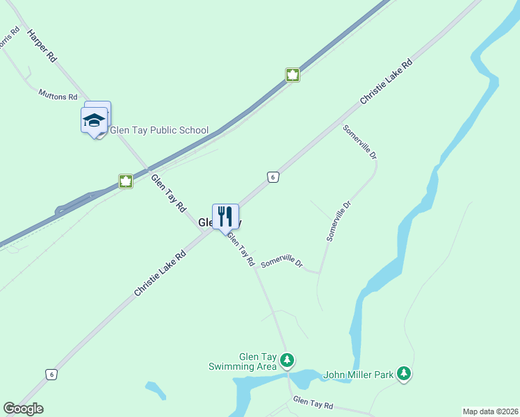 map of restaurants, bars, coffee shops, grocery stores, and more near 815 Christie Lake Road in Perth