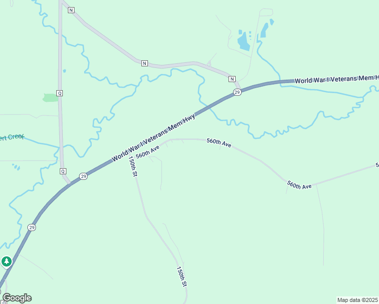 map of restaurants, bars, coffee shops, grocery stores, and more near E1540 560th Avenue in Menomonie