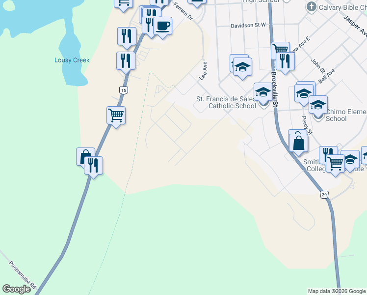 map of restaurants, bars, coffee shops, grocery stores, and more near in 