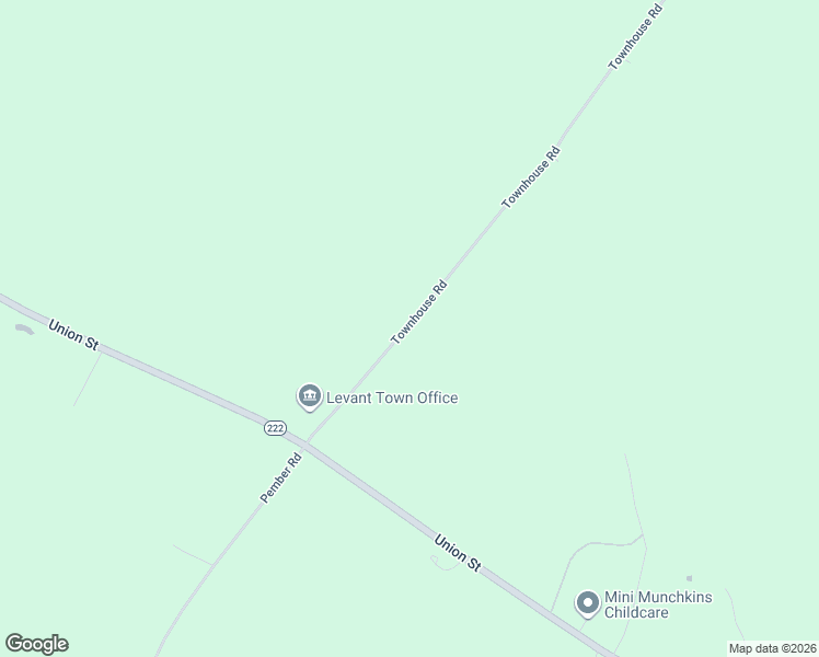 map of restaurants, bars, coffee shops, grocery stores, and more near 596 Townhouse Road in Kenduskeag