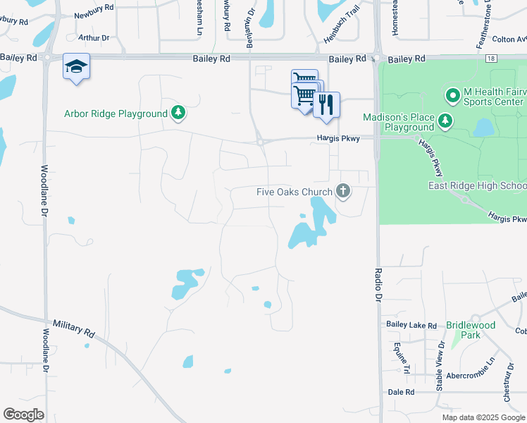 map of restaurants, bars, coffee shops, grocery stores, and more near 7801 Winter Wheat Way in Woodbury