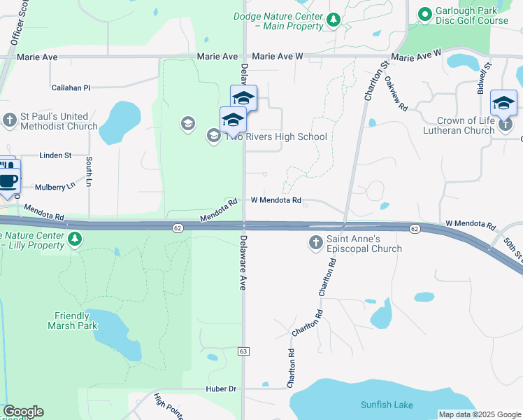 map of restaurants, bars, coffee shops, grocery stores, and more near 477 West Mendota Road in Saint Paul