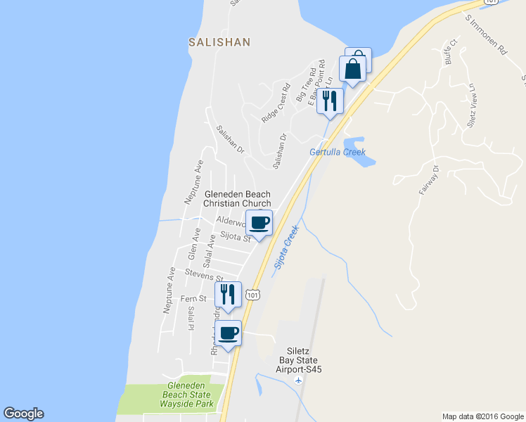 map of restaurants, bars, coffee shops, grocery stores, and more near 7185 Church Avenue in Lincoln Beach